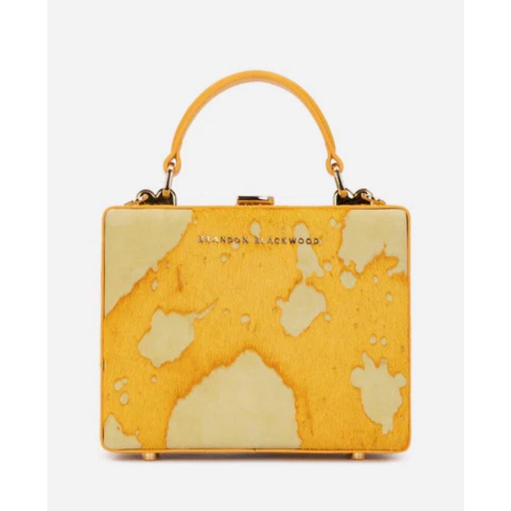 Brandon Blackwood Standard Kendrick Trunk in Yellow Distressed Ponyhair - Picture 1 of 9